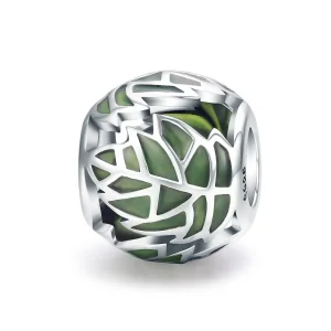 (immagine per) Charm tipo Pandora Le foglie verdi sono innamorate - SCC524