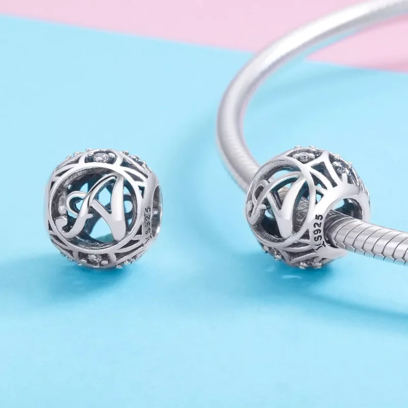 (immagine per) Charm tipo Pandora Lettera a - SCC738-A - Visualizza 3