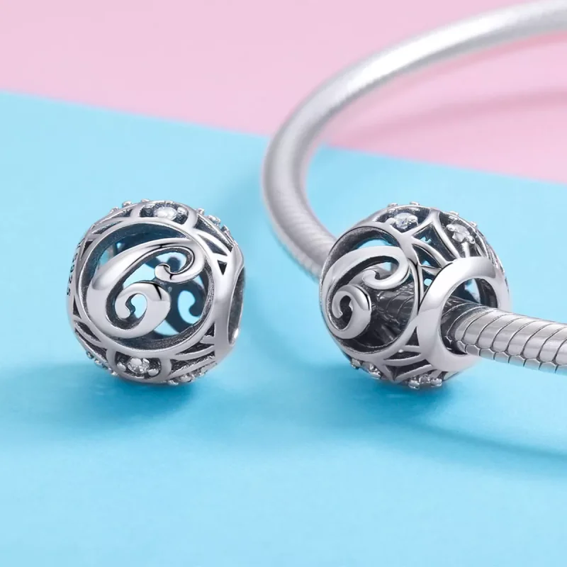 (immagine per) Charm tipo Pandora Lettera-C - SCC738-C - Visualizza 3