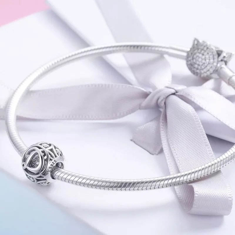 (immagine per) Charm tipo Pandora Lettera-D - SCC738-D - Visualizza 4