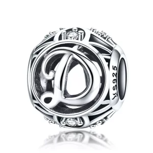 (immagine per) Charm tipo Pandora Lettera-D - SCC738-D