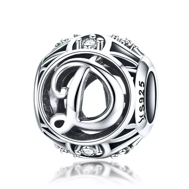 (immagine per) Charm tipo Pandora Lettera-D - SCC738-D