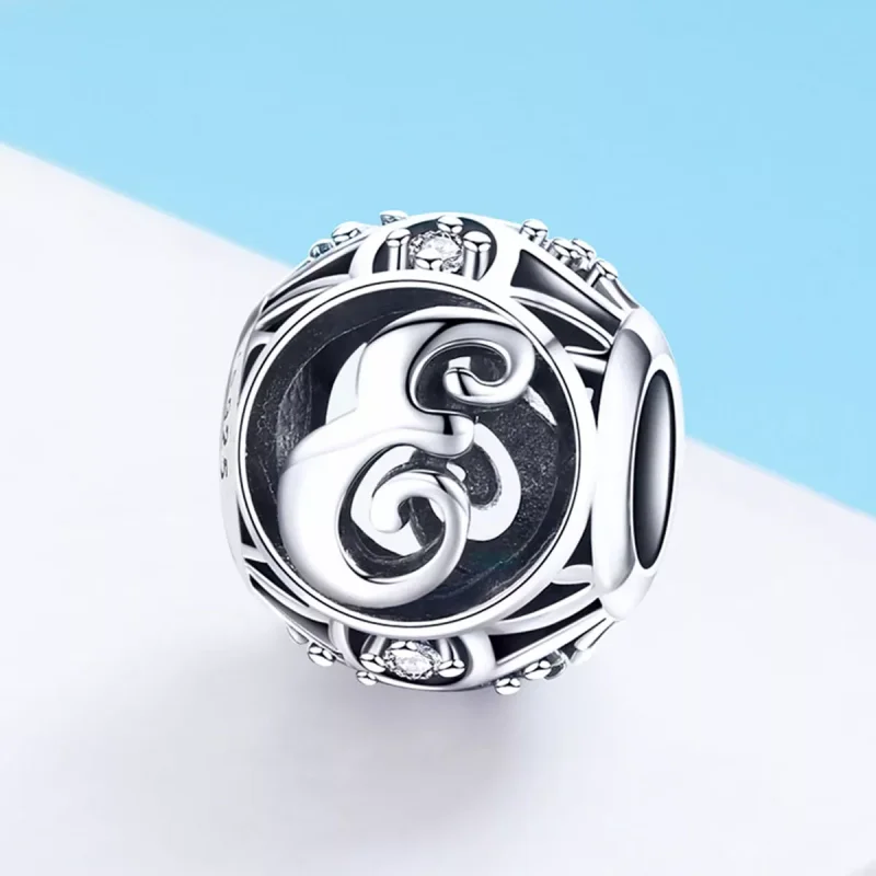 (immagine per) Charm tipo Pandora Lettera-E - SCC738-E - Visualizza 2