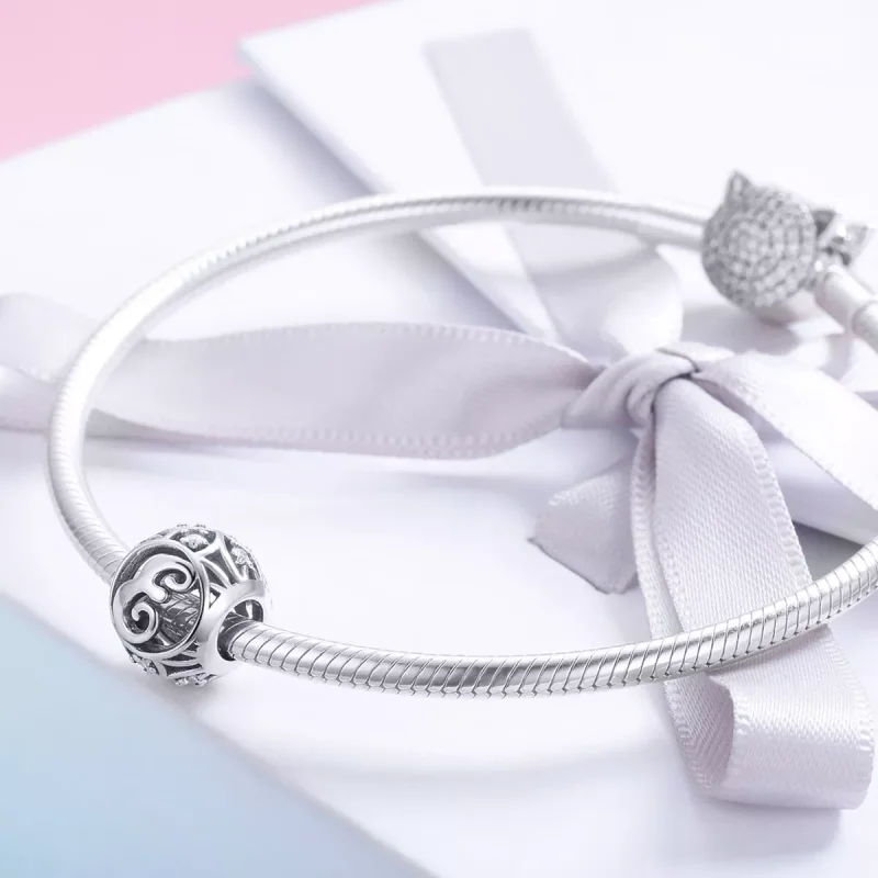(immagine per) Charm tipo Pandora Lettera-E - SCC738-E - Visualizza 4
