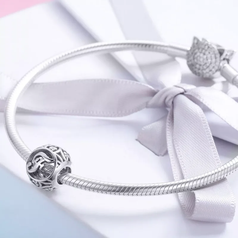 (immagine per) Charm tipo Pandora Lettera-F - SCC738-F - Visualizza 4