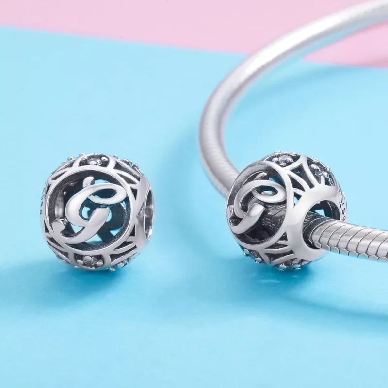 (immagine per) Charm tipo Pandora Lettera-G - SCC738-G - Visualizza 3