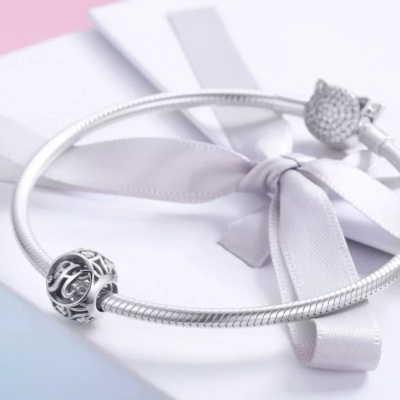 (immagine per) Charm tipo Pandora Lettera-H - SCC738-H - Visualizza 4