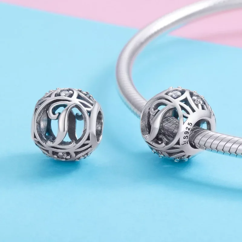 (immagine per) Charm tipo Pandora Lettera-I - SCC738-I - Visualizza 3