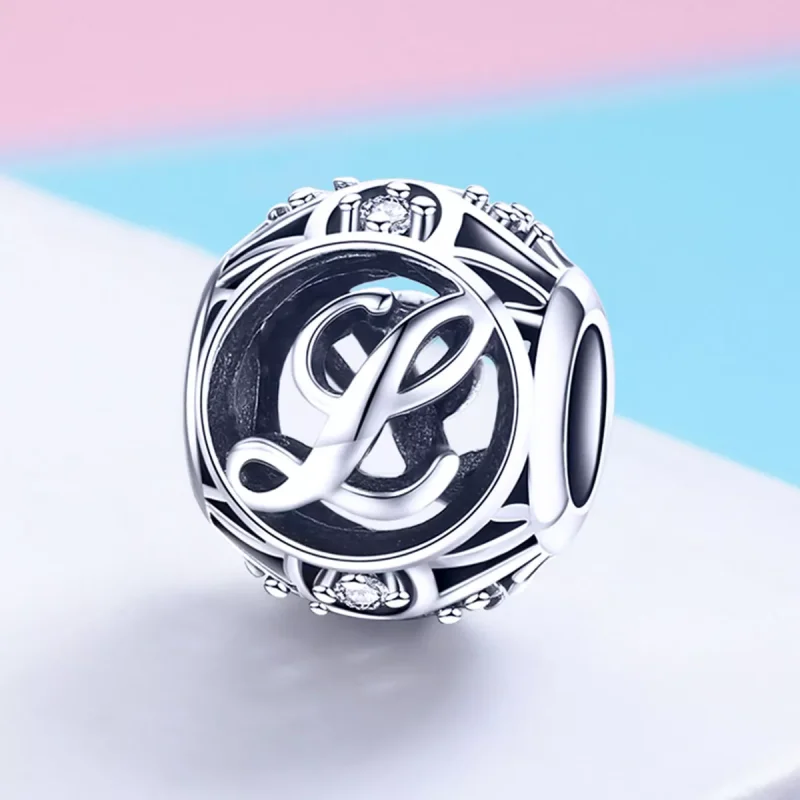 (immagine per) Charm tipo Pandora Lettera-L - SCC738-L - Visualizza 2