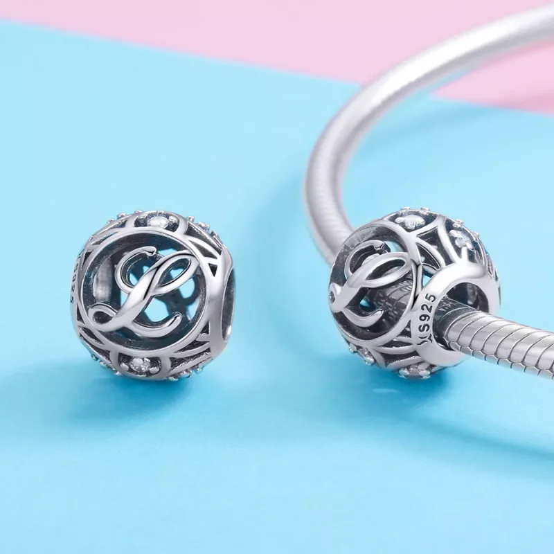 (immagine per) Charm tipo Pandora Lettera-L - SCC738-L - Visualizza 3