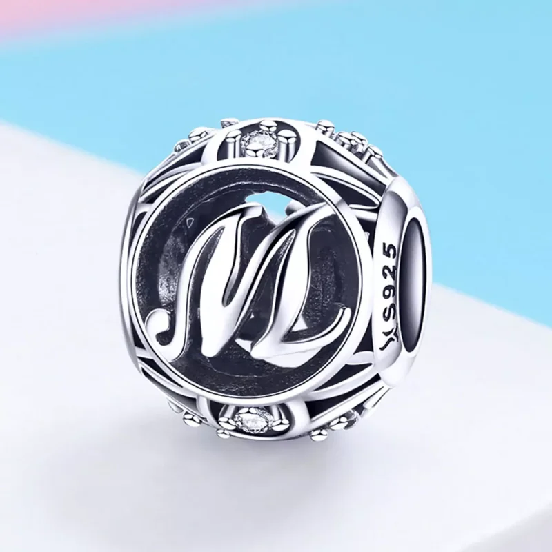 (immagine per) Charm tipo Pandora Lettera-M - SCC738-M - Visualizza 2