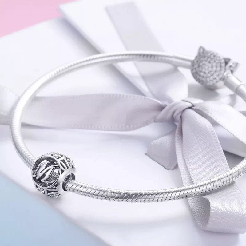 (immagine per) Charm tipo Pandora Lettera-M - SCC738-M - Visualizza 4