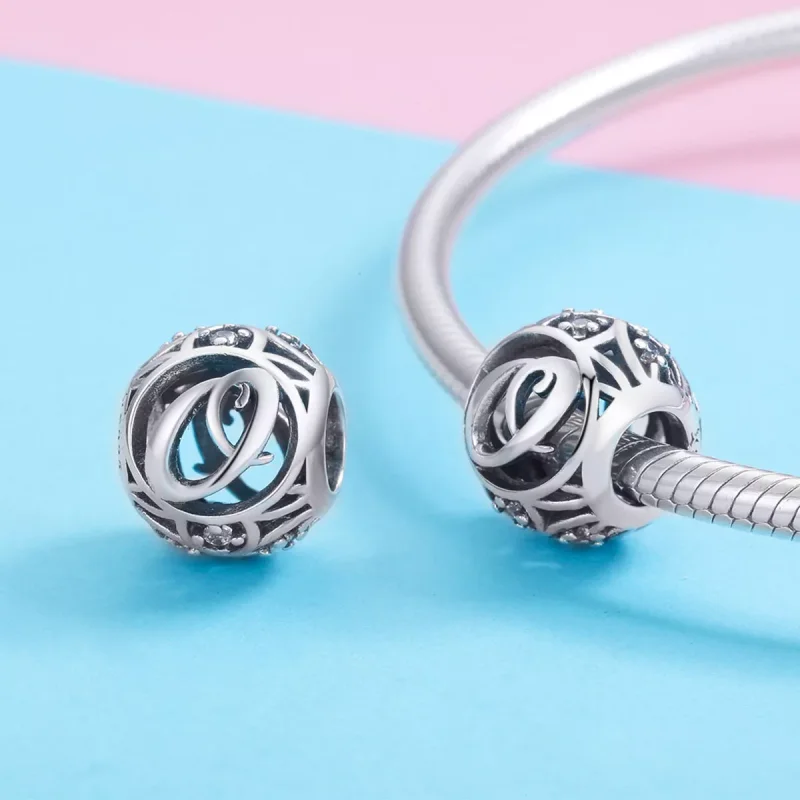 (immagine per) Charm tipo Pandora Lettera-O - SCC738-O - Visualizza 3