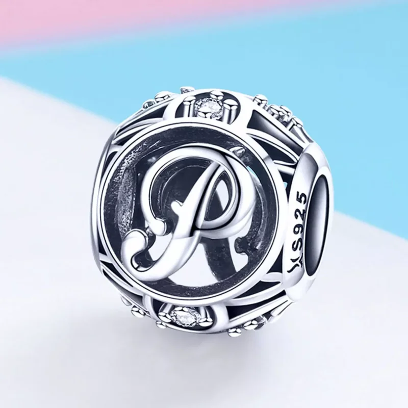 (immagine per) Charm tipo Pandora Lettera-P - SCC738-P - Visualizza 2
