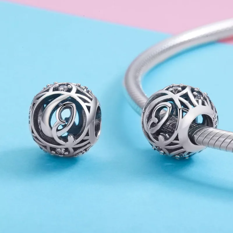 (immagine per) Charm tipo Pandora Lettera-Q - SCC738-Q - Visualizza 3
