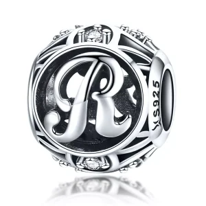 (immagine per) Charm tipo Pandora Lettera-R - SCC738-R