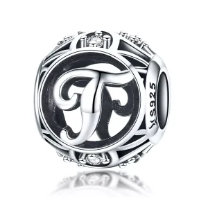 (immagine per) Charm tipo Pandora Lettera-T - SCC738-T