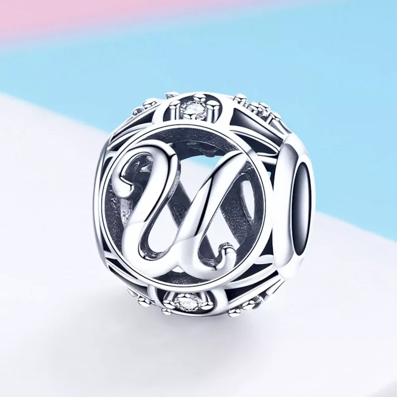 (immagine per) Charm tipo Pandora Lettera-U - SCC738-U - Visualizza 2