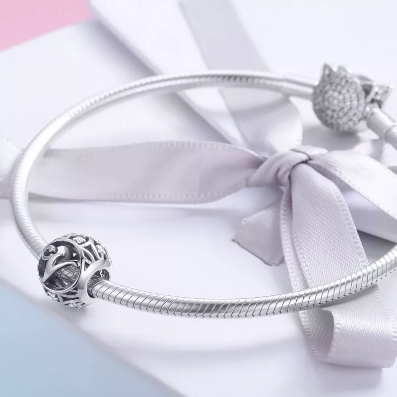 (immagine per) Charm tipo Pandora Lettera-V - SCC738-V - Visualizza 4