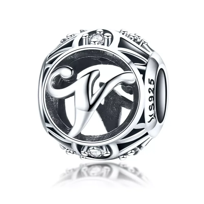 (immagine per) Charm tipo Pandora Lettera-V - SCC738-V
