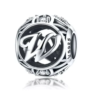 (immagine per) Charm tipo Pandora Lettera-W - SCC738-W