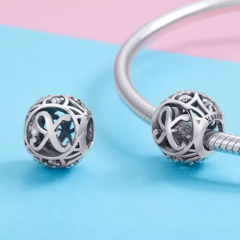 (immagine per) Charm tipo Pandora Lettera-X - SCC738-X - Visualizza 3