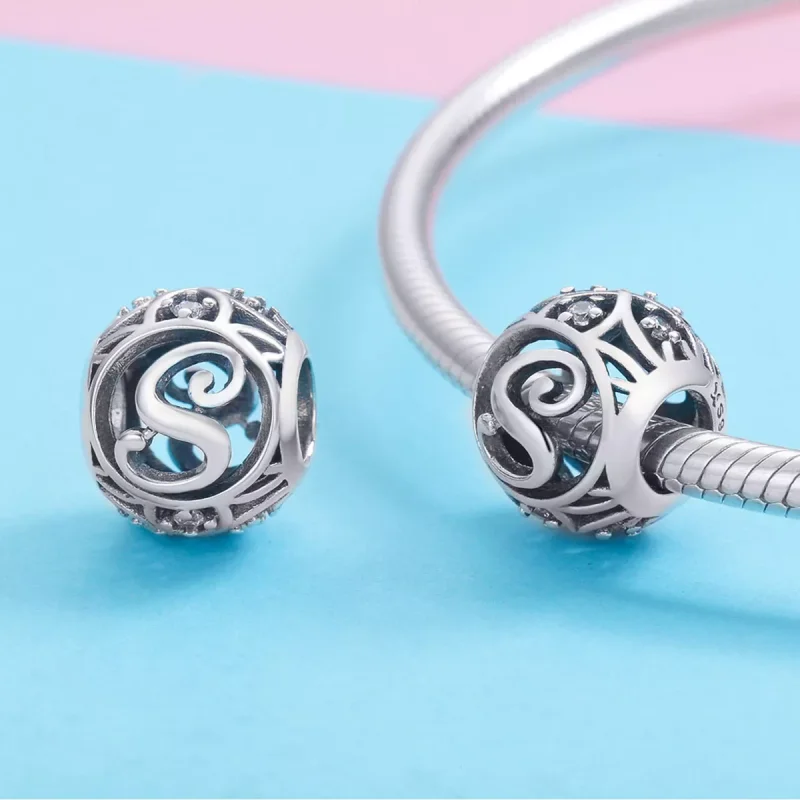 (immagine per) Charm tipo Pandora Lettere - SCC738-S - Visualizza 3
