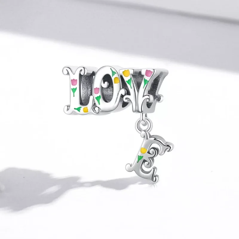 (immagine per) Charm tipo Pandora Lettere tridimensionali - BSC518 - Visualizza 2