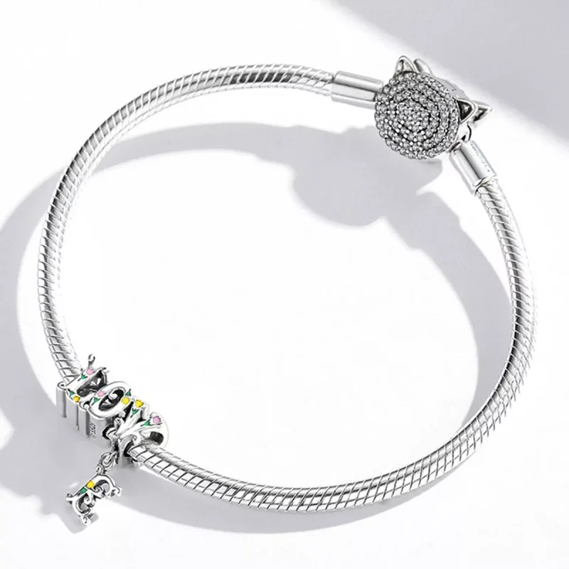 (immagine per) Charm tipo Pandora Lettere tridimensionali - BSC518 - Visualizza 3