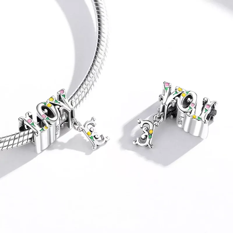 (immagine per) Charm tipo Pandora Lettere tridimensionali - BSC518 - Visualizza 4