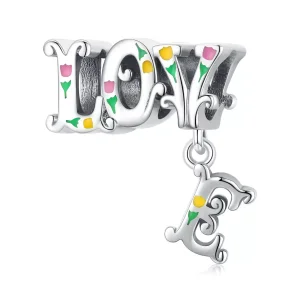 (immagine per) Charm tipo Pandora Lettere tridimensionali - BSC518