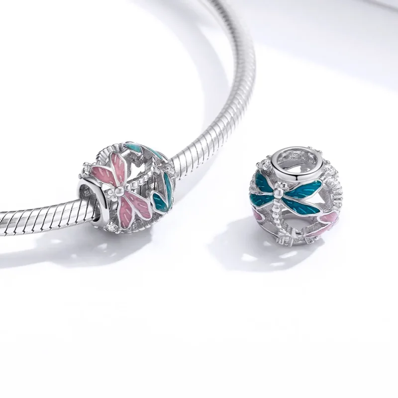 (immagine per) Charm tipo Pandora Libellula - BSC198 - Visualizza 4