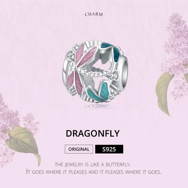 (immagine per) Charm tipo Pandora Libellula - BSC198 - Visualizza 6