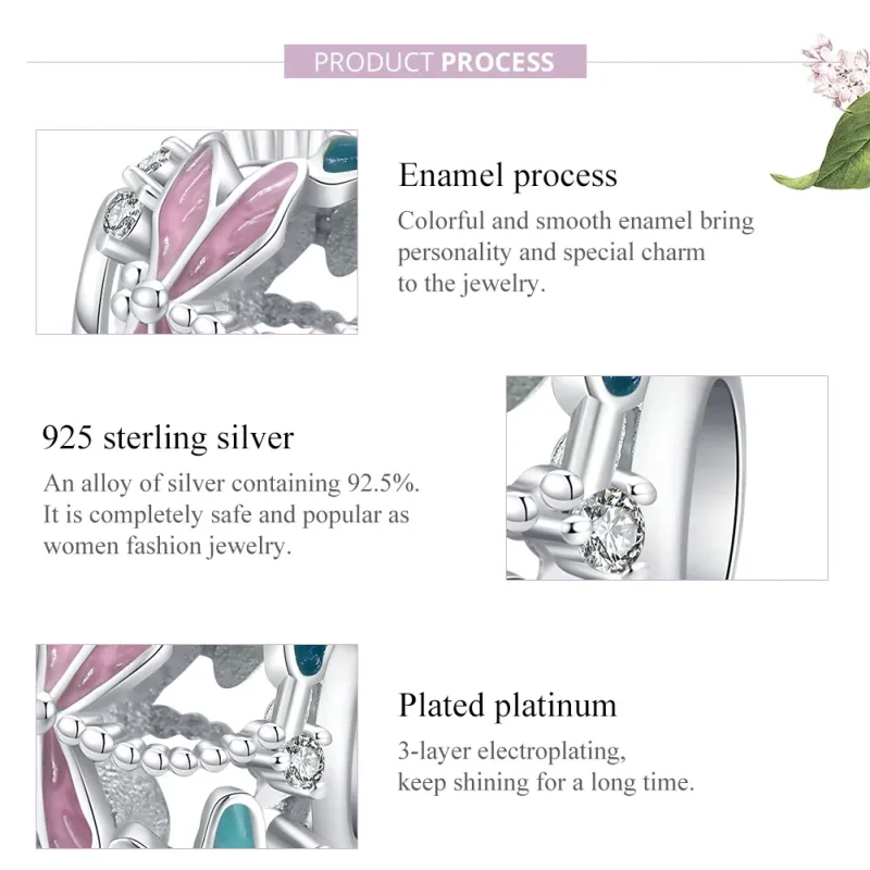 (immagine per) Charm tipo Pandora Libellula - BSC198 - Visualizza 8
