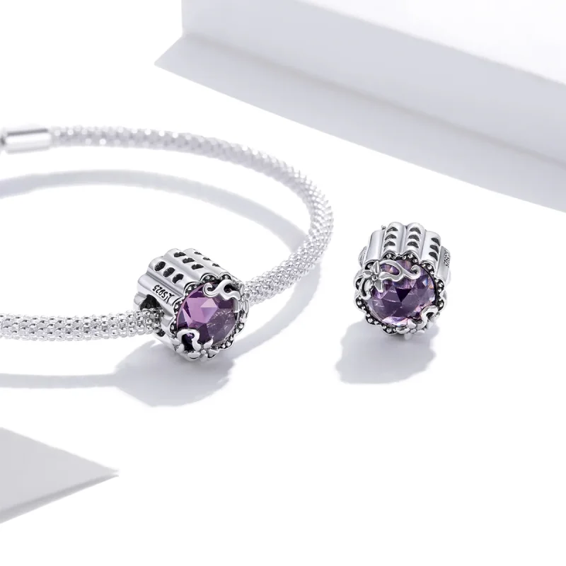 (immagine per) Charm tipo Pandora Modello di ametista - SCC1796 - Visualizza 4