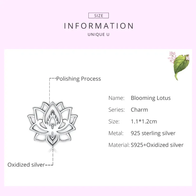 (immagine per) Charm tipo Pandora Loto in fiore - SCC1724 - Visualizza 6