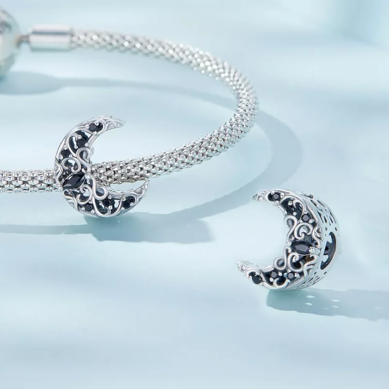 (immagine per) Charm tipo Pandora Luna della notte oscura - SCC2370 - Visualizza 5