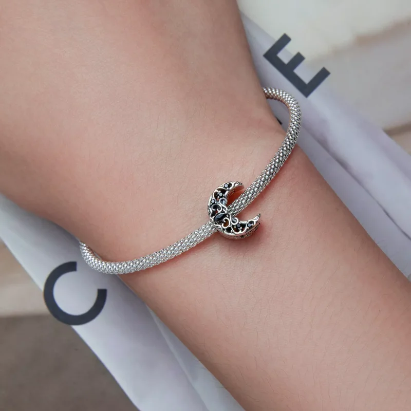 (immagine per) Charm tipo Pandora Luna della notte oscura - SCC2370 - Visualizza 6