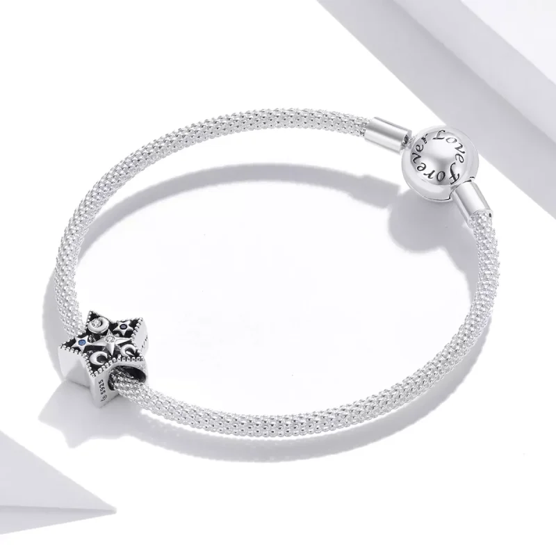 (immagine per) Charm tipo Pandora Luna e Stelle - BSC441 - Visualizza 3