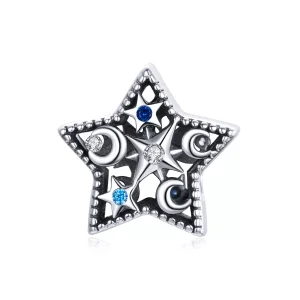 (immagine per) Charm tipo Pandora Luna e Stelle - BSC441