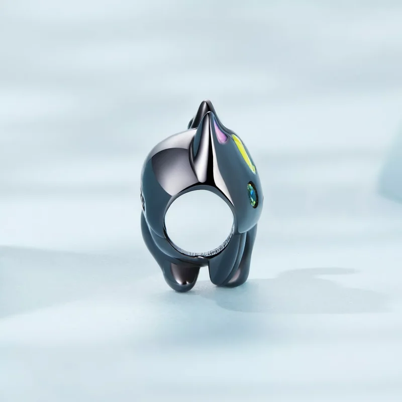 (immagine per) Charm tipo Pandora Luna Gatto - SCC2386 - Visualizza 3