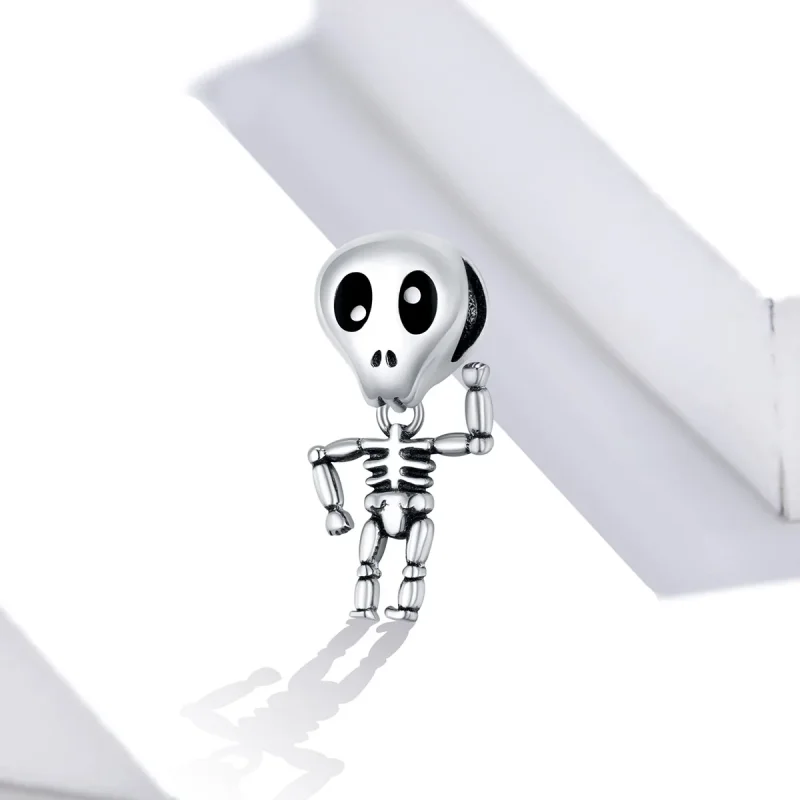 (immagine per) Charm tipo Pandora L'uomo del teschio di Halloween - SCC1617 - Visualizza 2