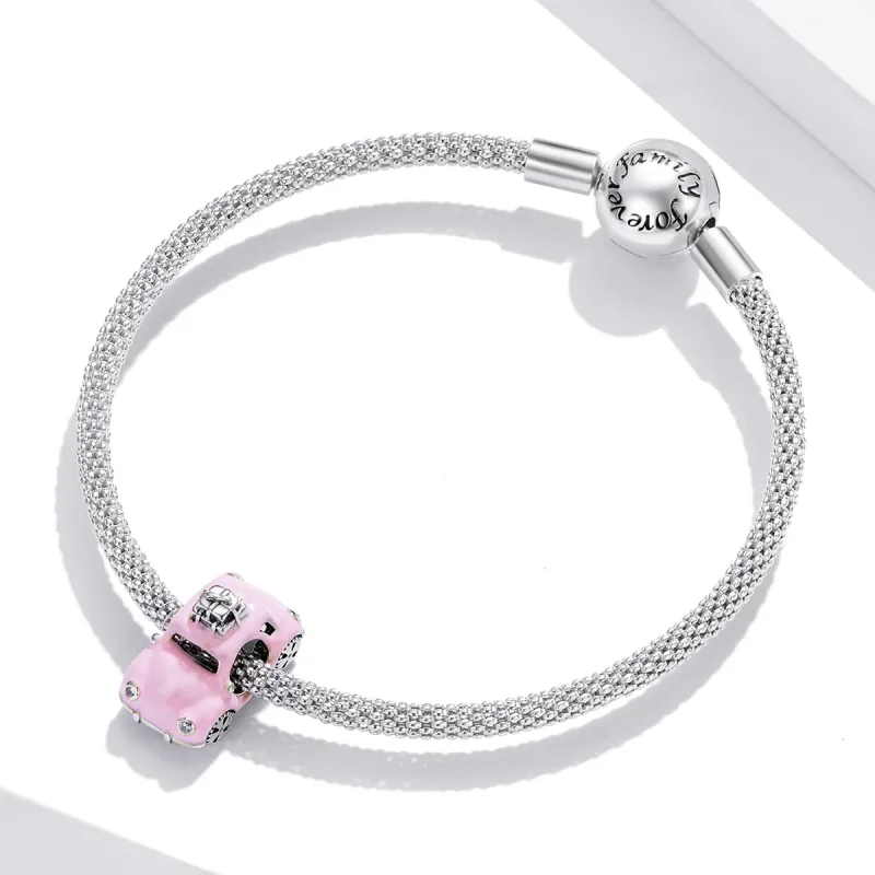 (immagine per) Charm tipo Pandora Macchina rosa - SCC1738 - Visualizza 3