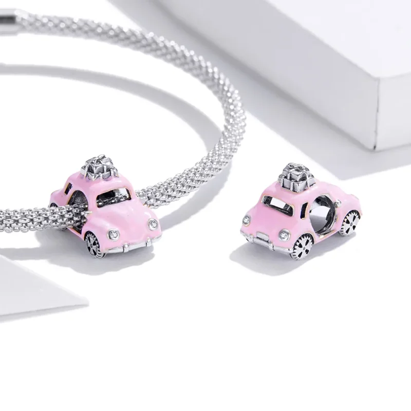 (immagine per) Charm tipo Pandora Macchina rosa - SCC1738 - Visualizza 4