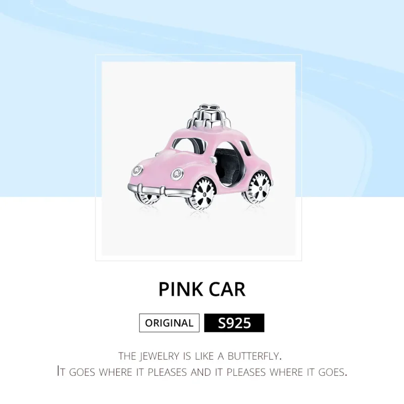 (immagine per) Charm tipo Pandora Macchina rosa - SCC1738 - Visualizza 6