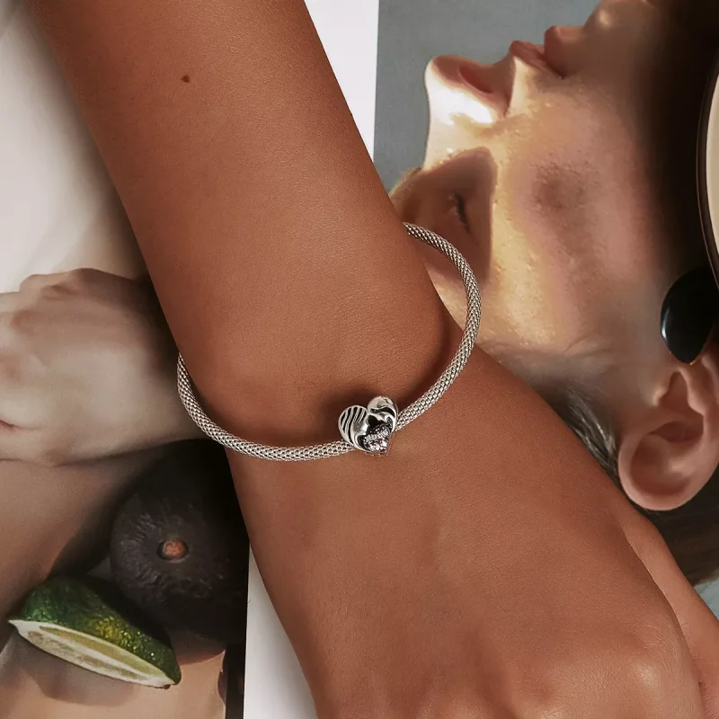 (immagine per) Charm tipo Pandora Madre e figlia amano la siluetta - BSC575 - Visualizza 5