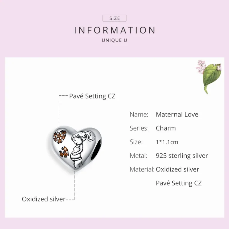 (immagine per) Charm tipo Pandora Madre incinta - SCC1589 - Visualizza 7