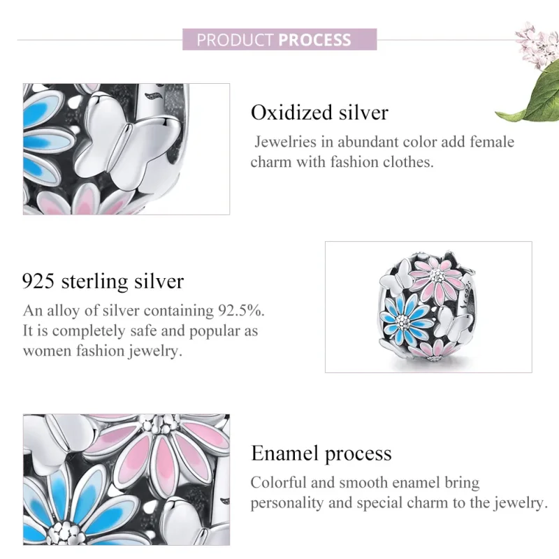 (immagine per) Charm tipo Pandora Margherite luminose - SCC1837 - Visualizza 6