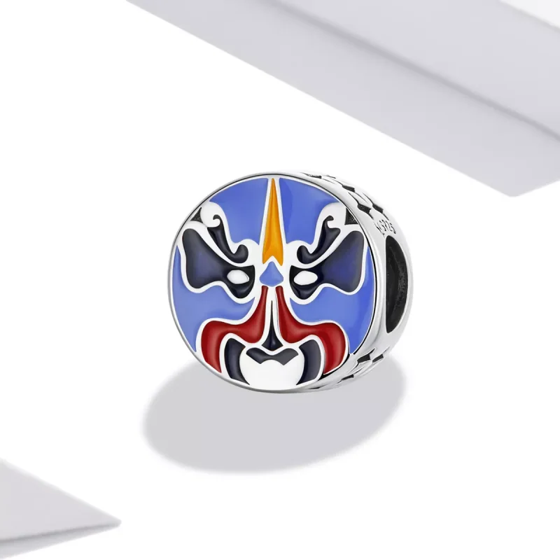 (immagine per) Charm tipo Pandora Maschera dell'opera cinese - SCC2108 - Visualizza 2