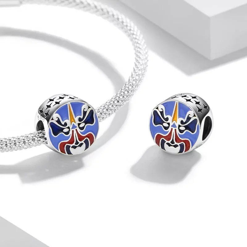 (immagine per) Charm tipo Pandora Maschera dell'opera cinese - SCC2108 - Visualizza 4